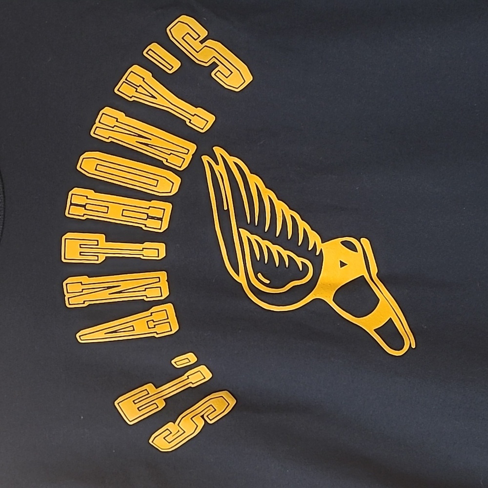 Mens T-shirt, Small, St. Anthony's Flying Sneaker logo